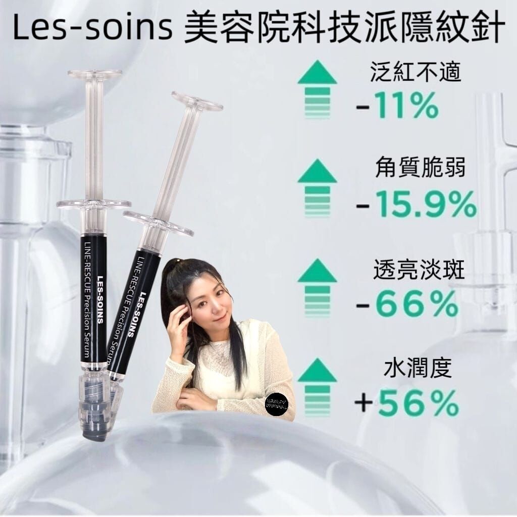 （醫美效果）Les-soins 美容院科技派「隱形皺紋」+「雕塑輪廓」隱紋針LINE-RESCUE Precision Serum Z38  1mlx10次