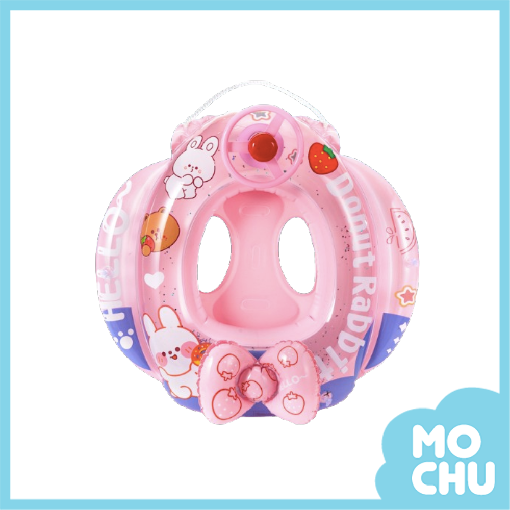 蝴蝶結草莓兔泳圈