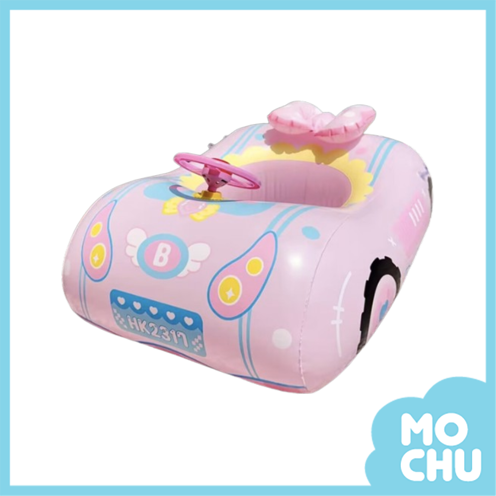 粉系蝴蝶結跑車泳圈(二款)