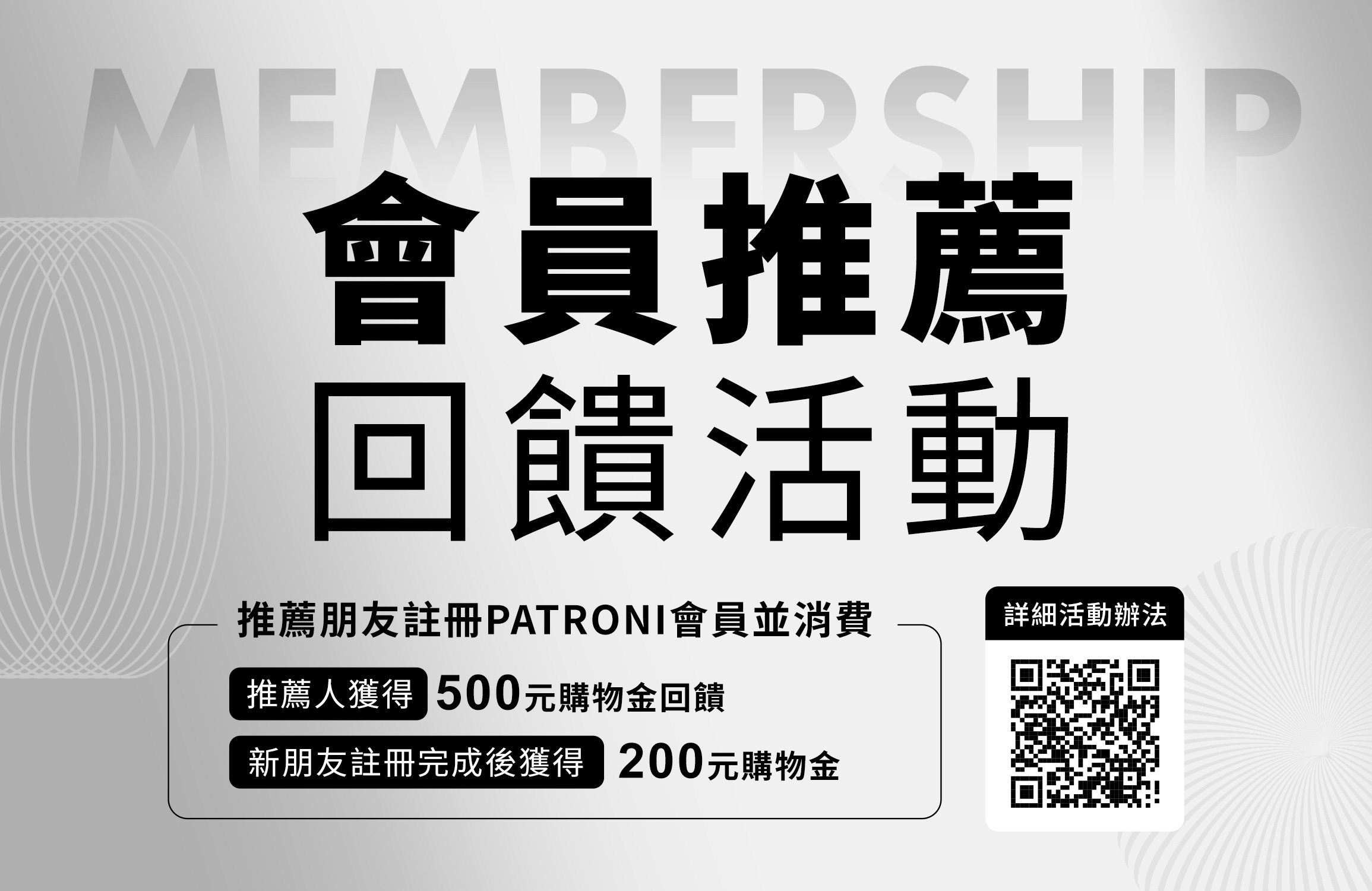 PATRONI 配多利會員福利