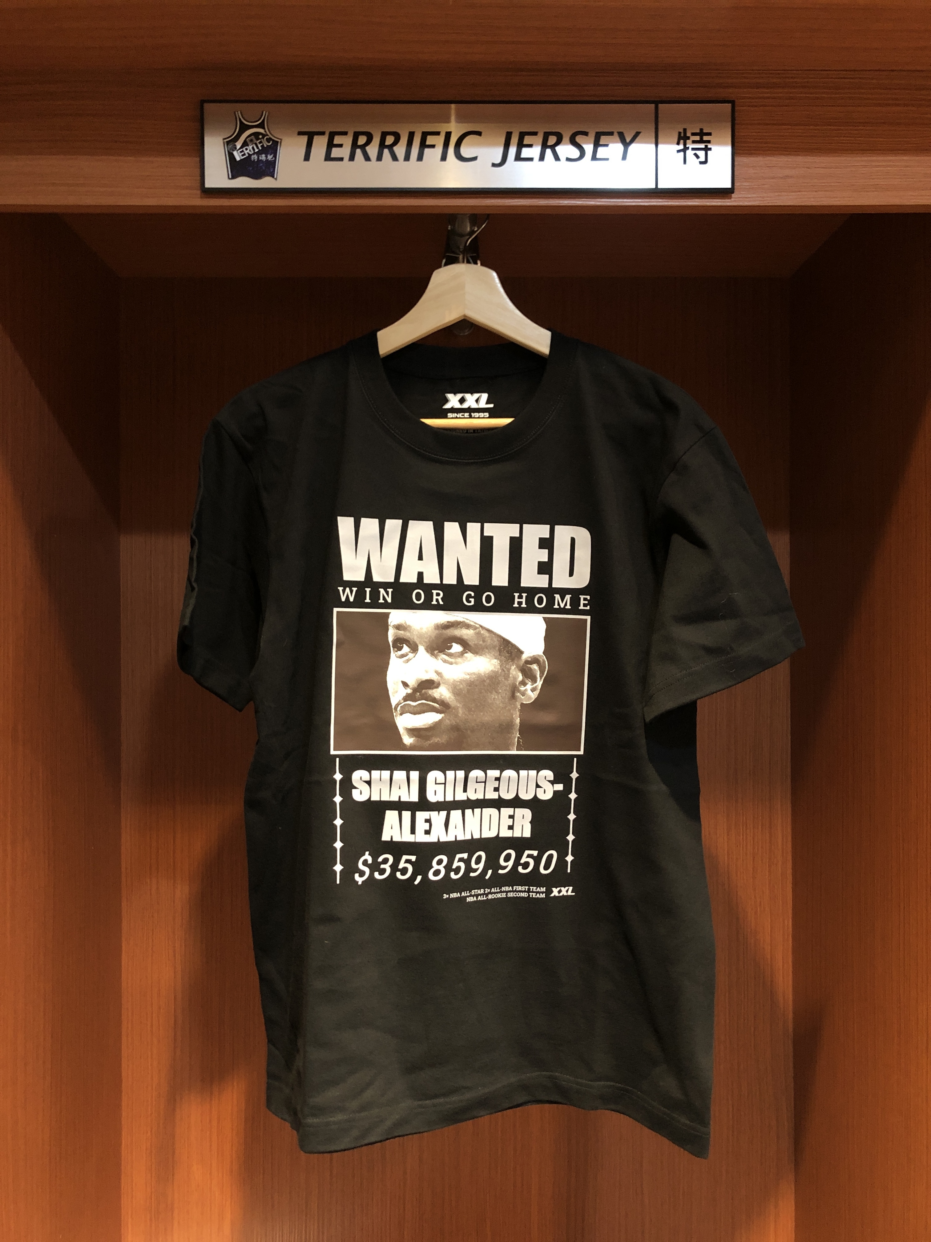 NBA短袖 Shai Gilgeous-Alexander 奧克拉荷馬雷霆 全星通緝 XXL Tee 棉質 台灣獨家 全新