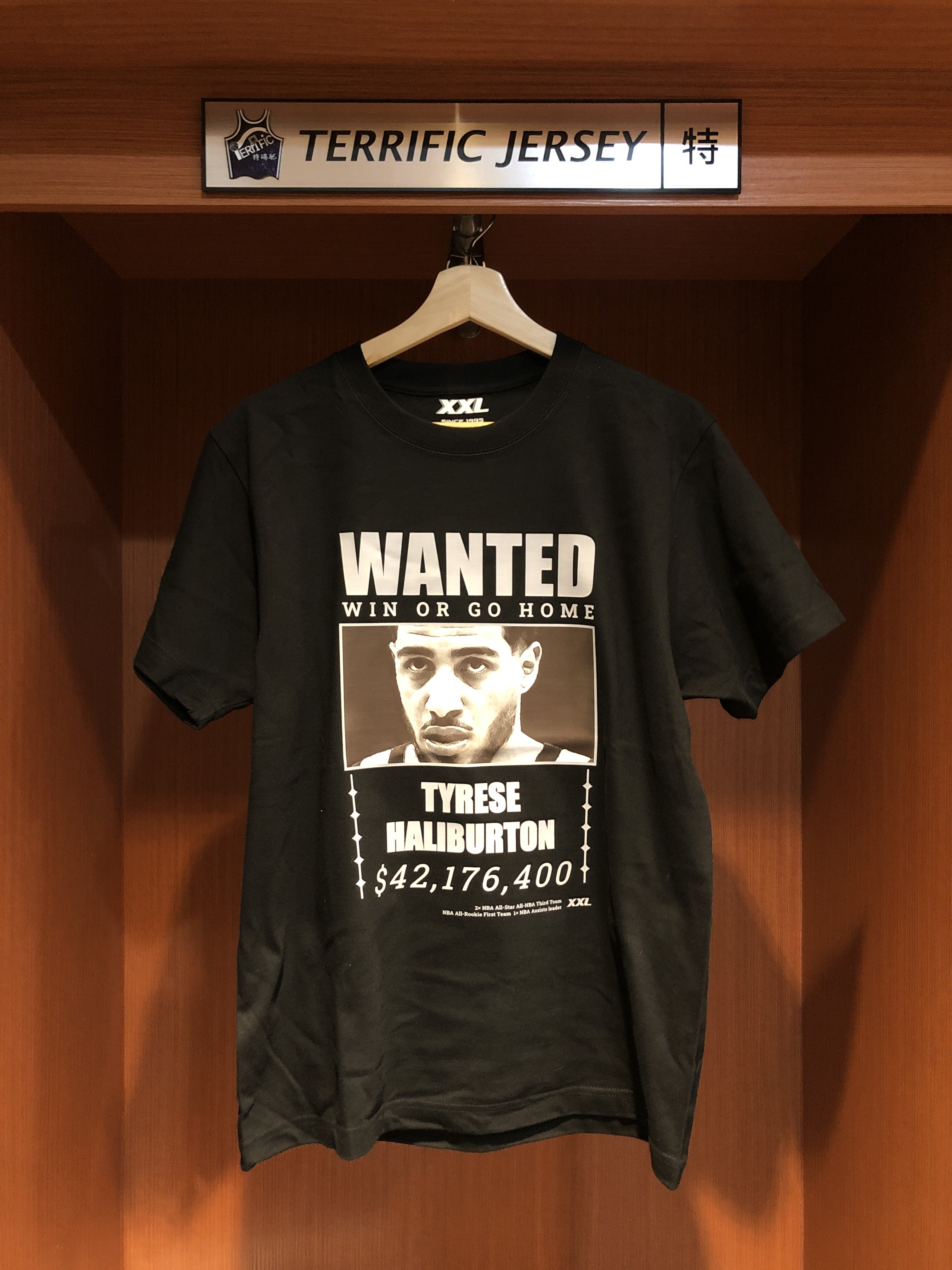 NBA短袖 Tyrese Haliburton 印第安那溜馬 全星通緝 XXL Tee 棉質 台灣獨家 全新