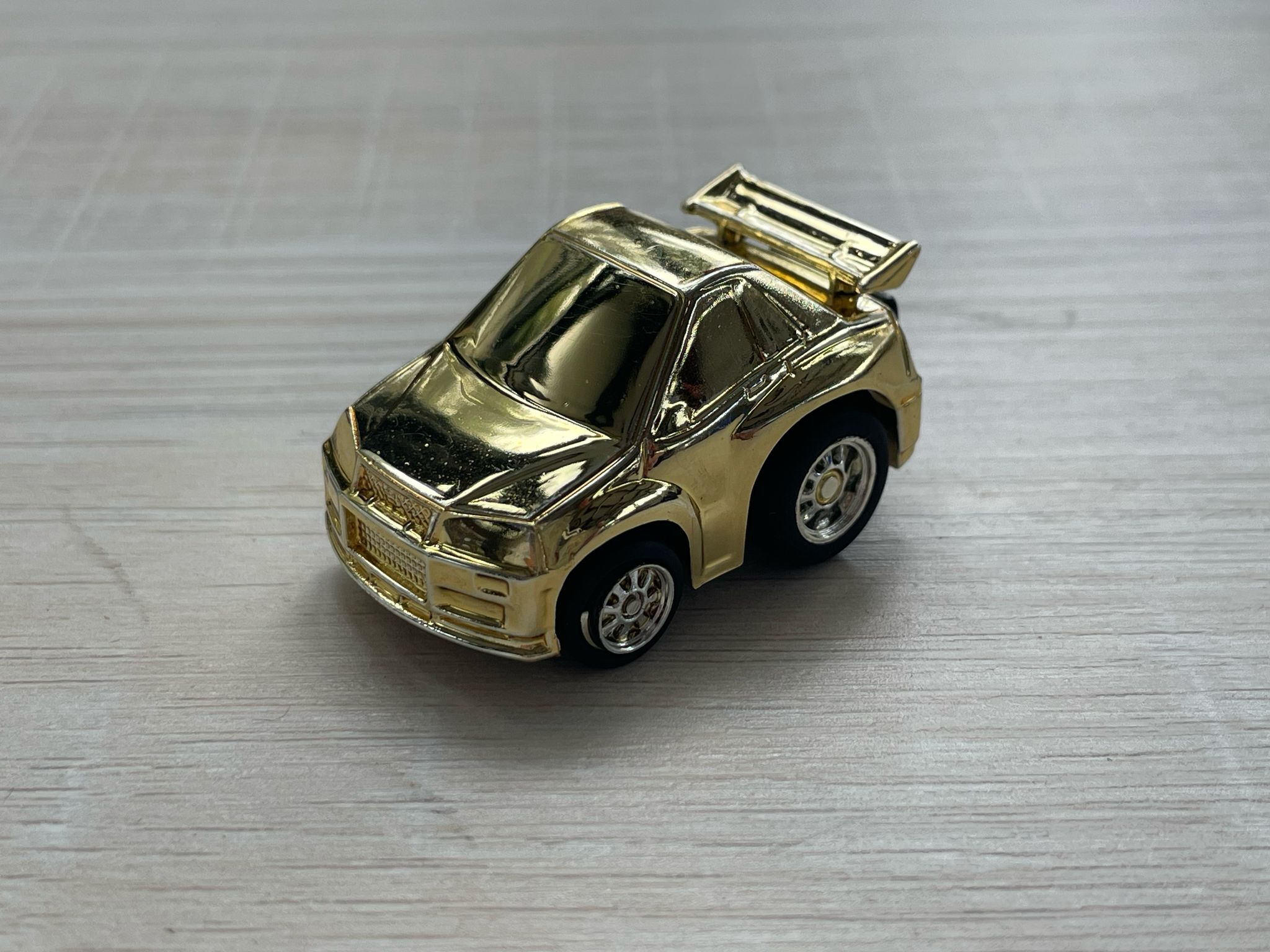 CHORO Q CHIBIKKO NISSAN SKYLINE GT-R R34 CHROME GOLD