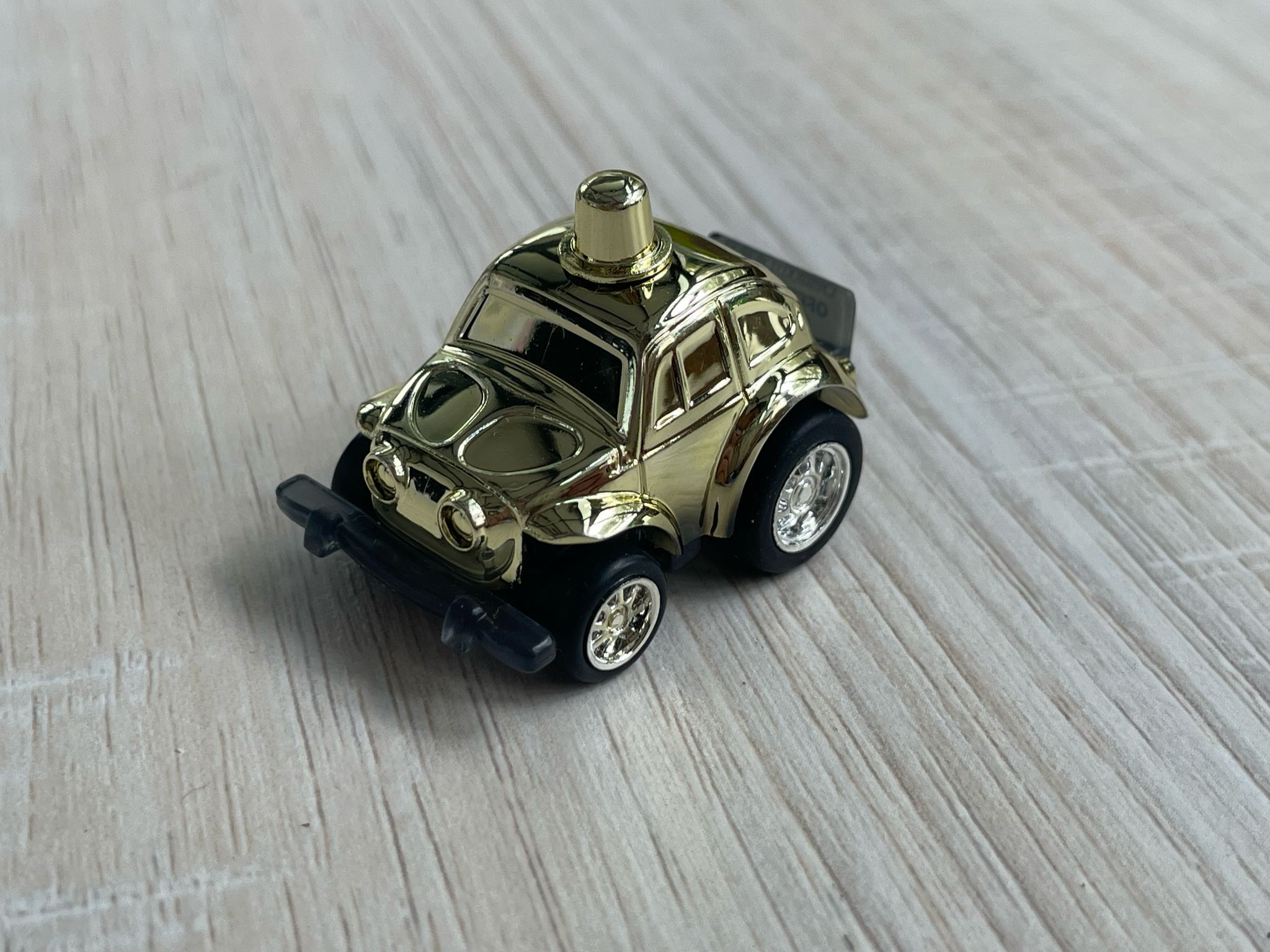 CHORO Q CHIBIKKO VW BEETLE CHROME GOLD