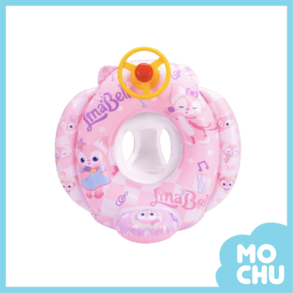 粉小狐方向盤座式泳圈