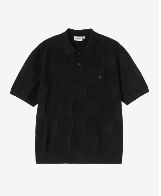 CarharttWip  S/S 格子紋短袖 黑色 POLO衫  JUN25
