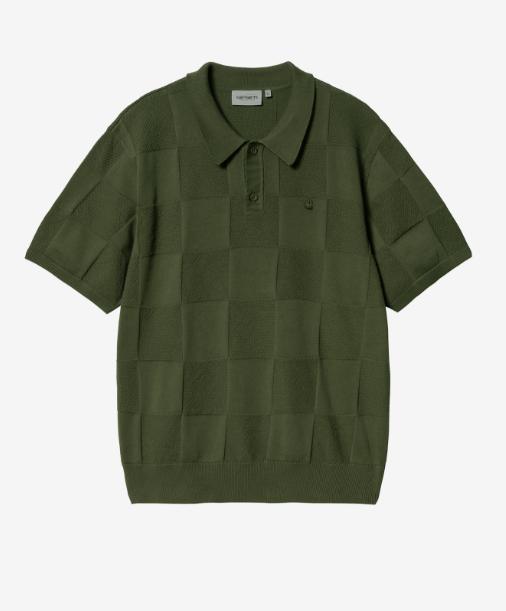 CarharttWip  S/S 格子紋短袖 墨綠色 POLO衫  JUN25