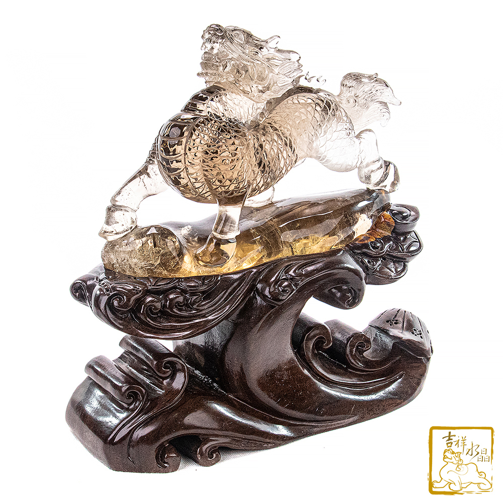 黃水晶麒麟 817g 吉祥旺運