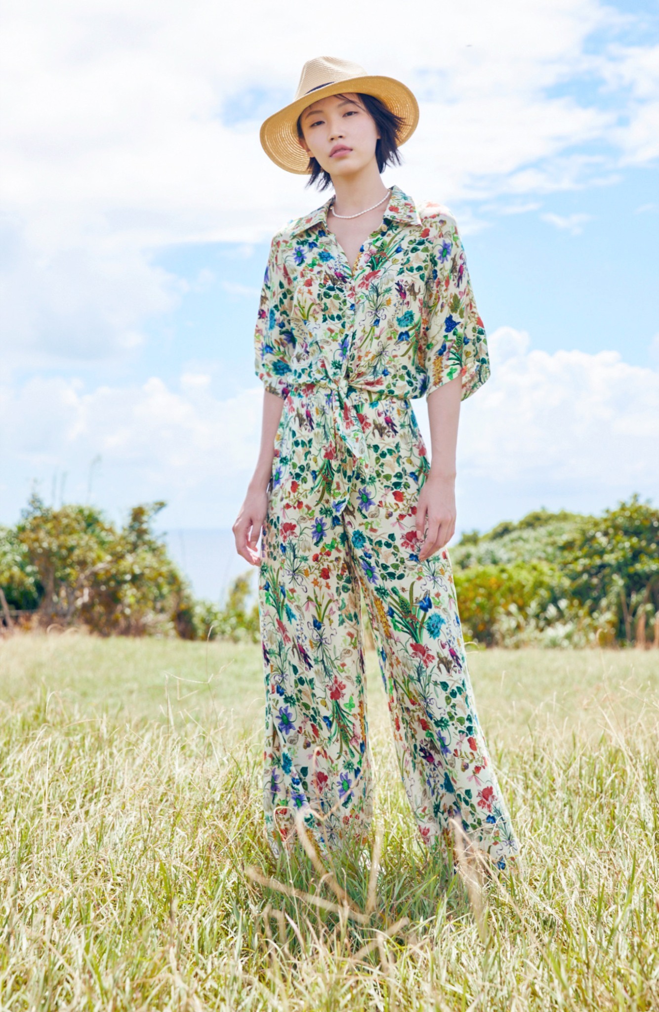 BC1EB030A1 異國花園-田野生態綁結上衣