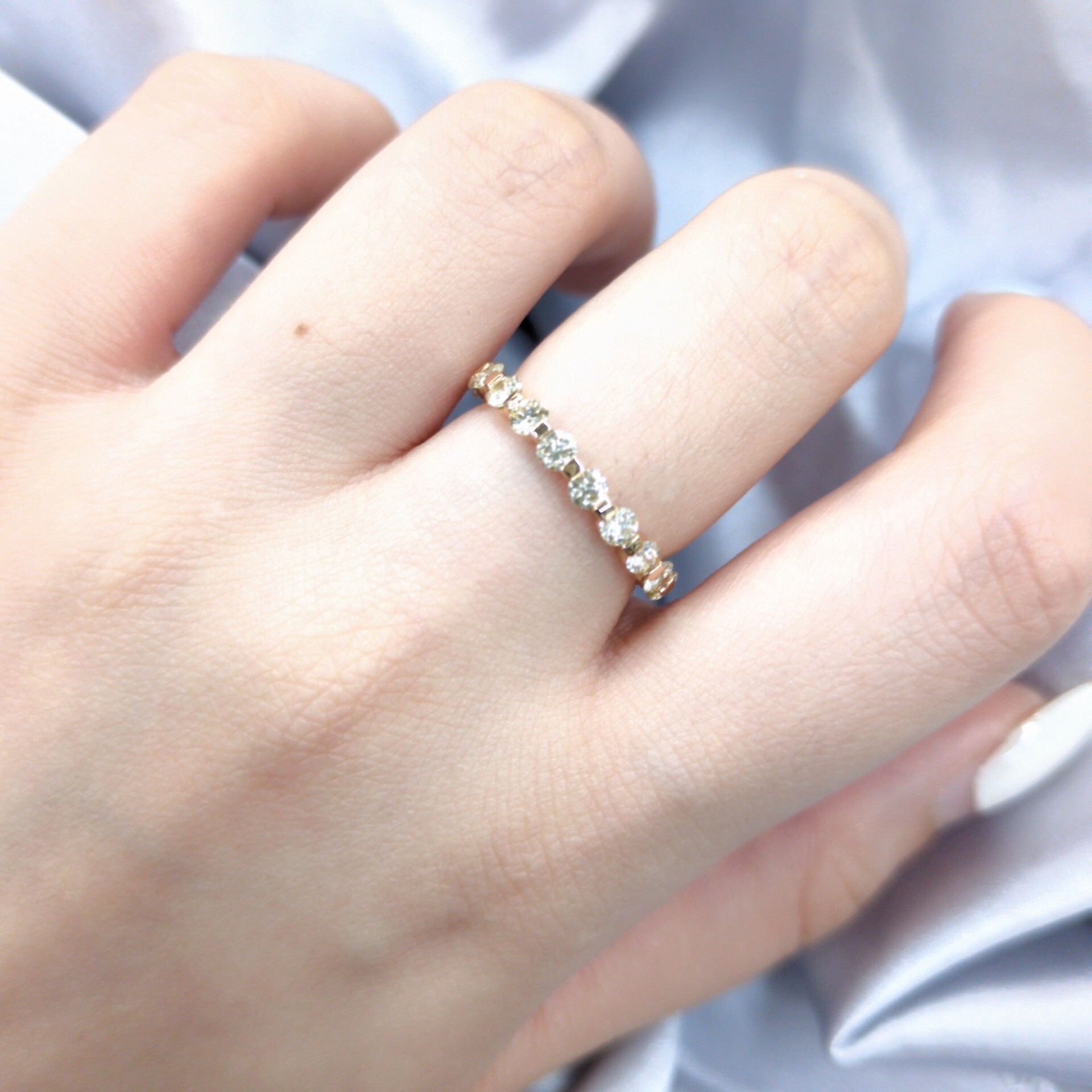 18K White Gold 1.34-1.36ct Diamond Eternity Ring