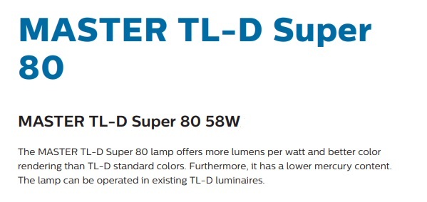 飛利浦 TLD 58W T8 1500MM 超級80光管