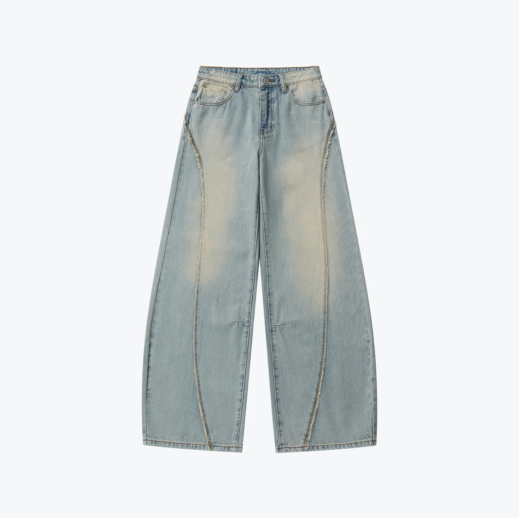 Sense Twist Seam Baggy Denim Jeans 寬鬆彎刀丹寧牛仔褲 2色