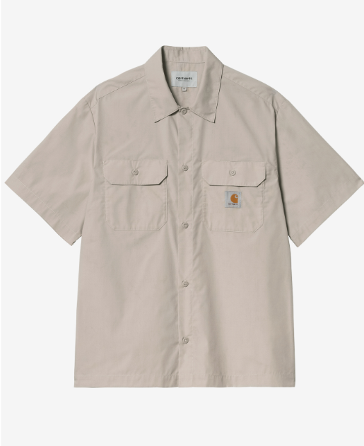 CarharttWip  S/S 短袖工藝襯衫  米色   JUN25