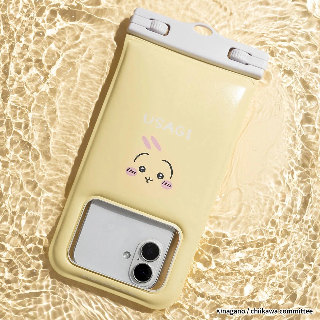 KTQ STORE ‧ 日本 Chiikawa 吉伊卡哇 浮動防水外殼 寬尺寸肩帶 智慧型手機配件