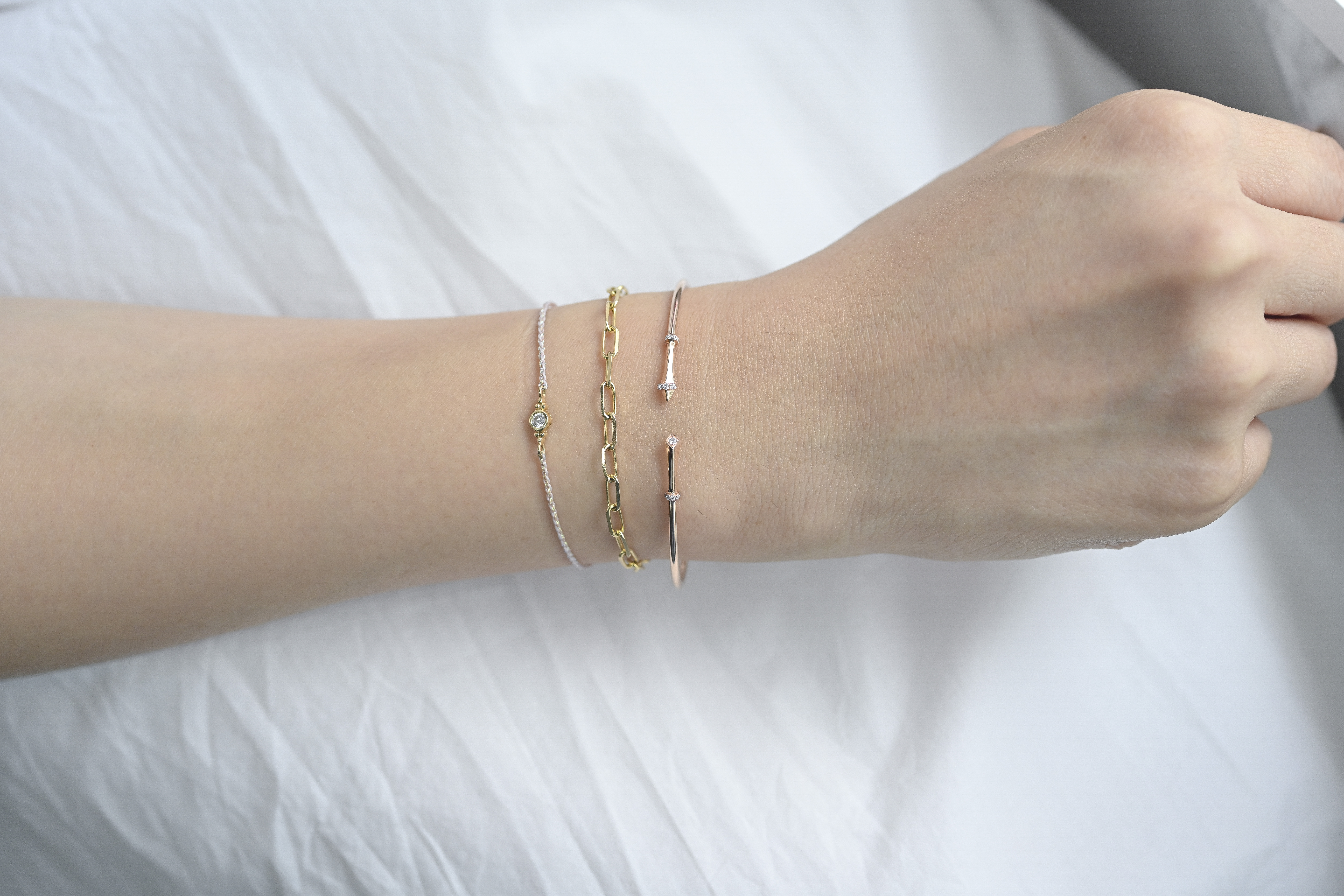 18K Louise Diamond Bangle