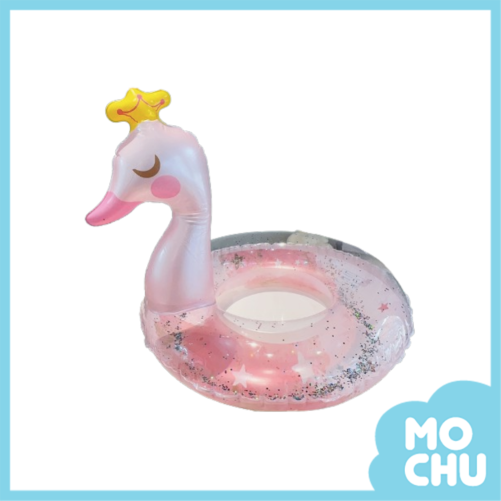 亮片皇冠天鵝泳圈(二款)