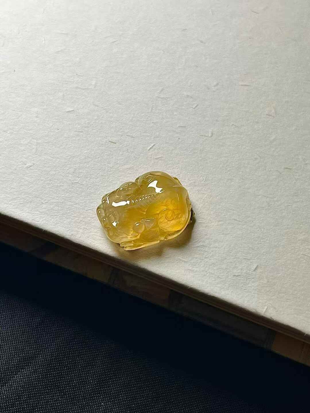 616343 翡翠黃翡貔貅