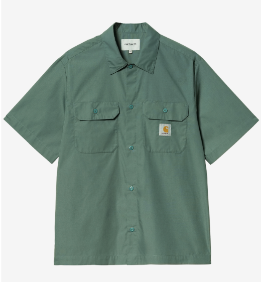 CarharttWip  S/S 短袖工藝襯衫  綠色   JUN25