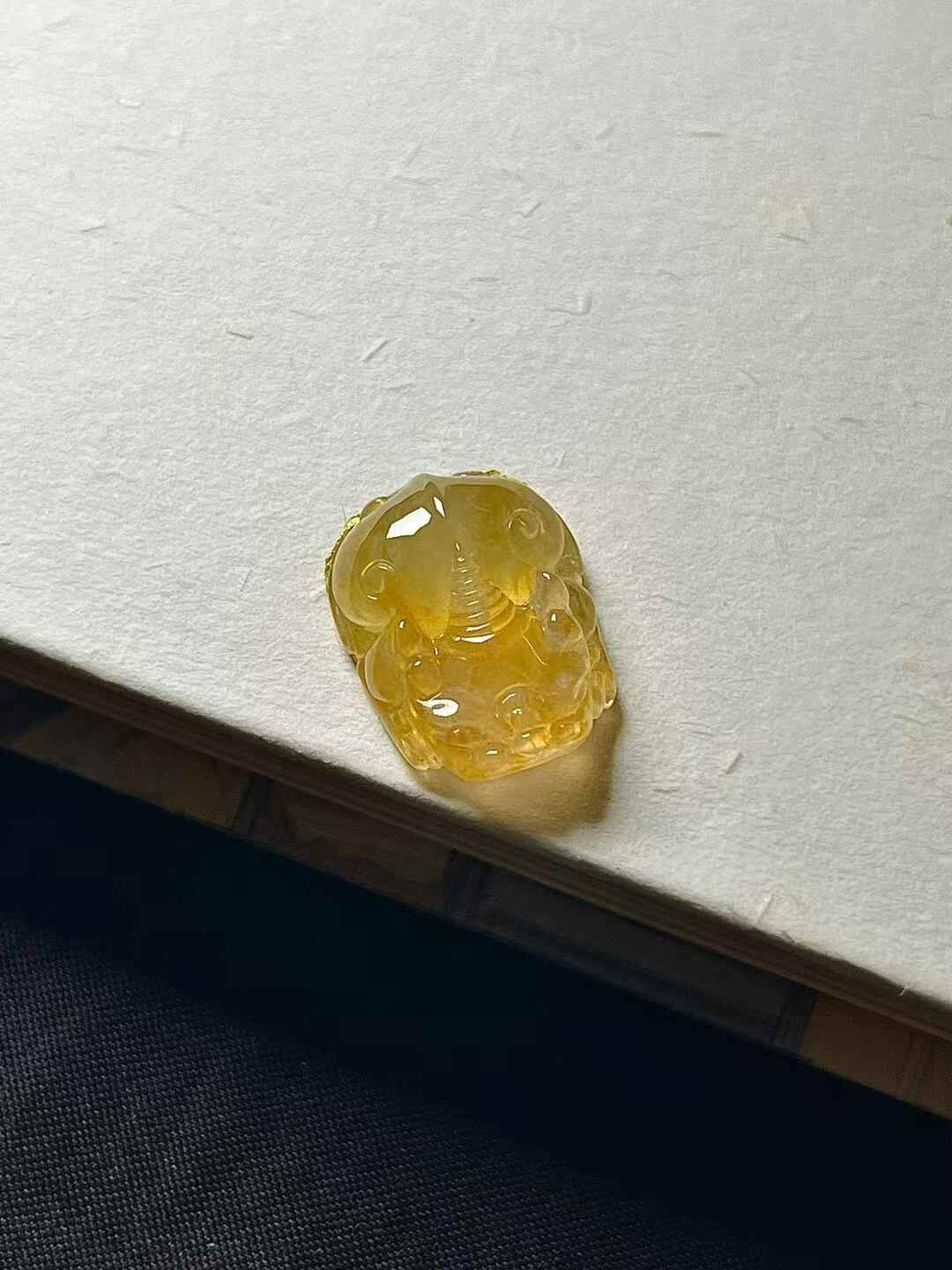 616343 翡翠黃翡貔貅