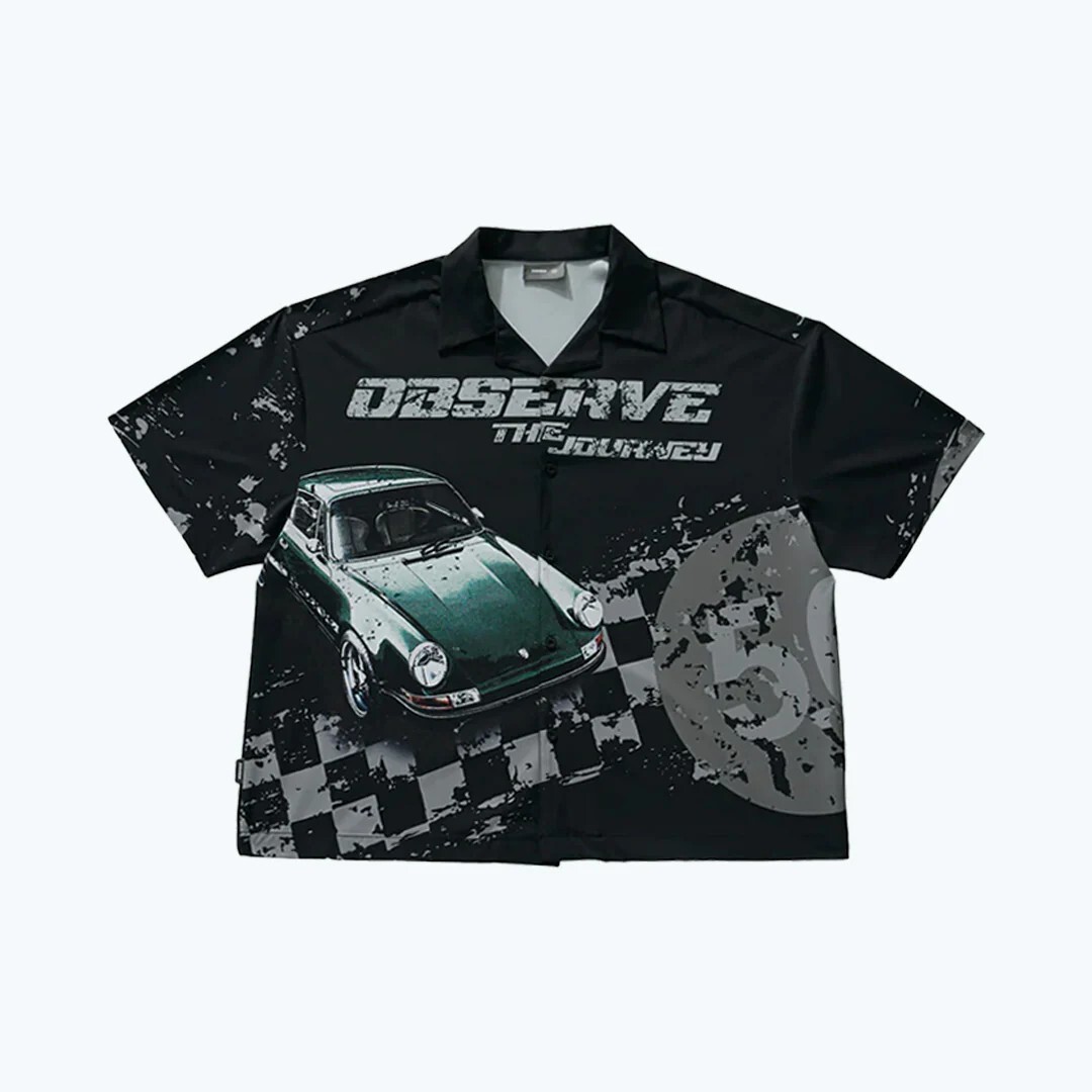 Sense Racing Full Print Shirt 賽車印花寬短襯衫 2色