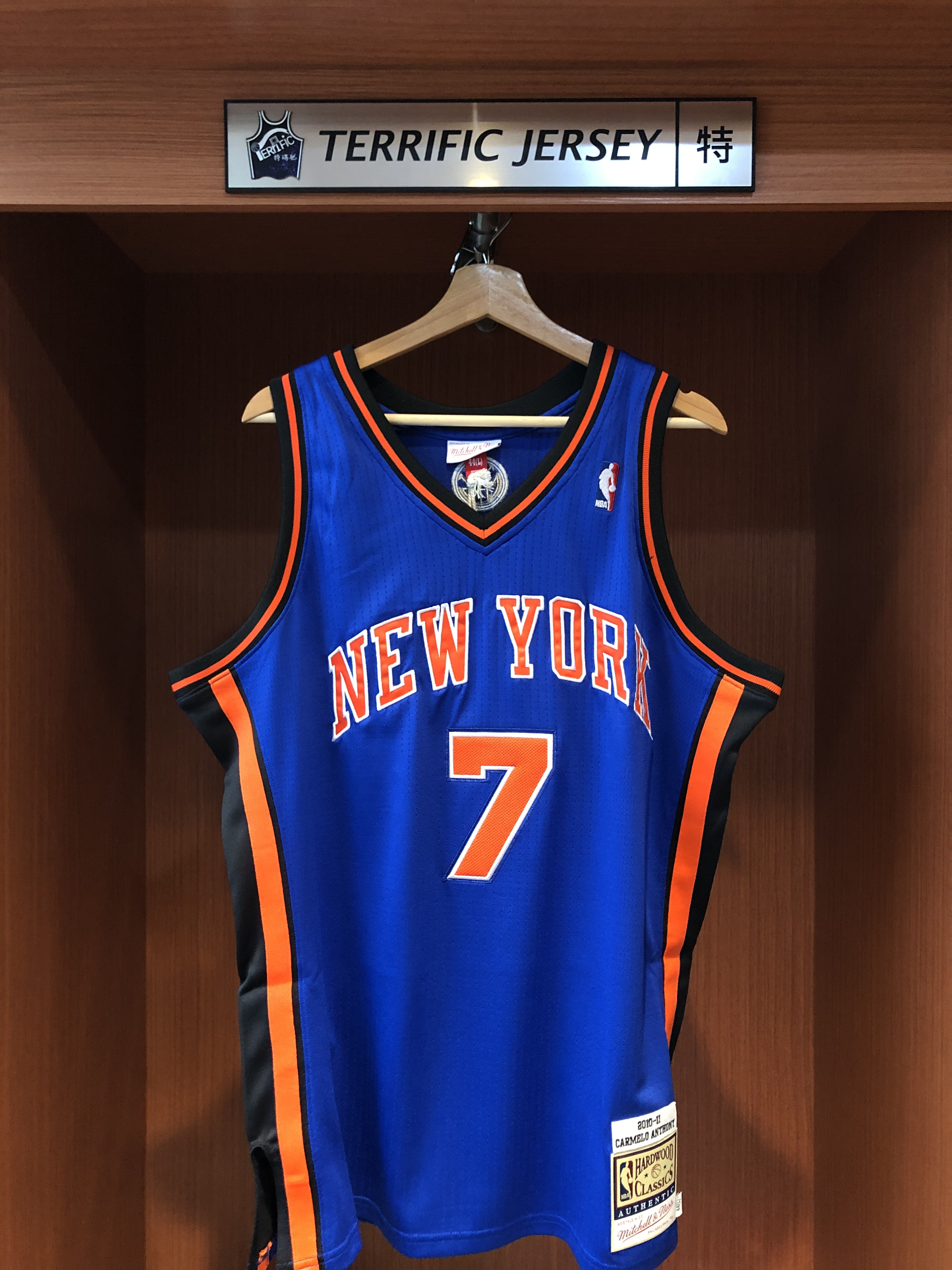 NBA球衣 Carmelo Anthony 紐約尼克藍 10-11 大蘋果 甜瓜 M&N Authentic 球員版 電繡 全新