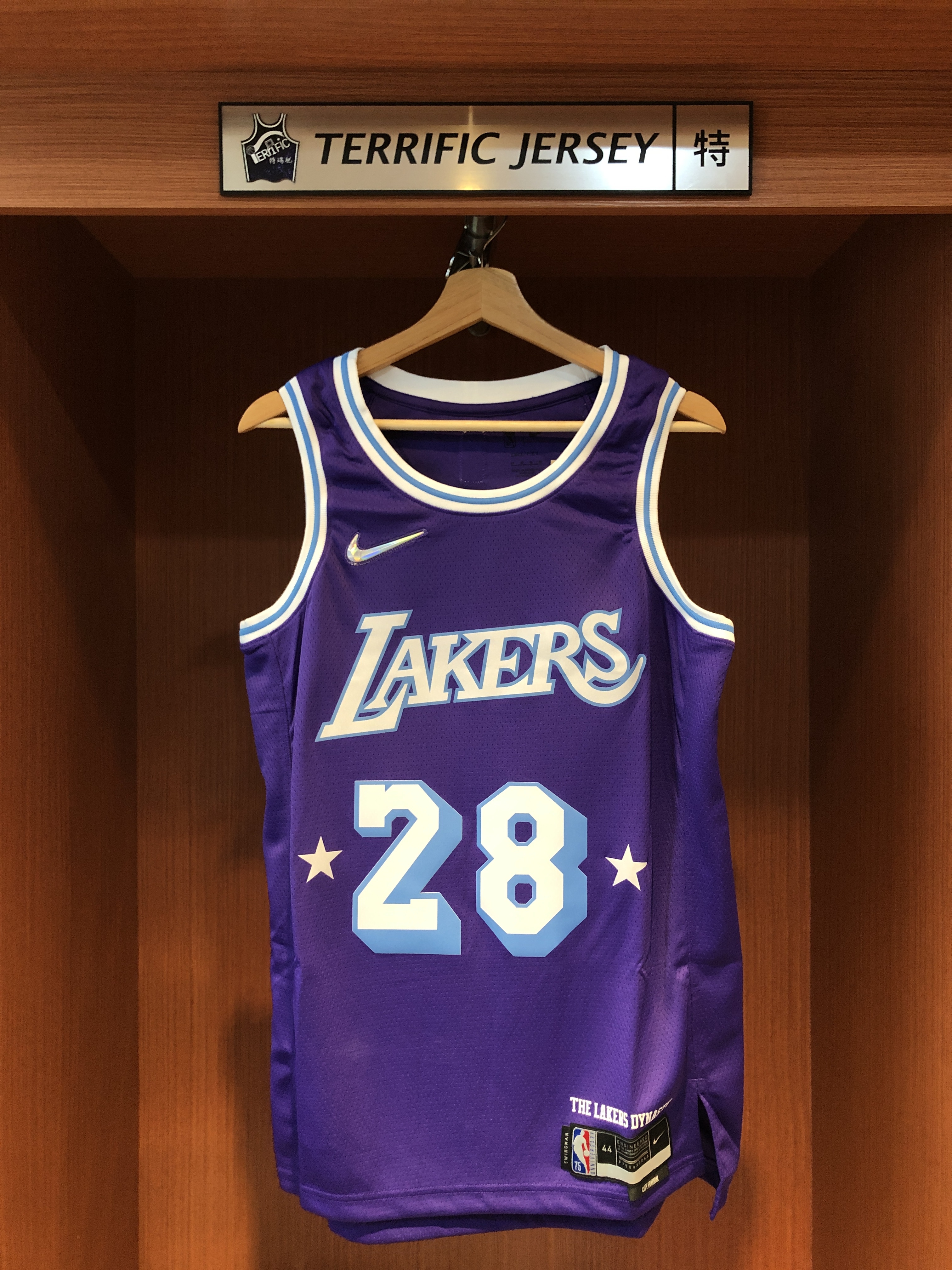 NBA球衣 Rui Hachimura 洛杉磯湖人城市 75周年 鑽石標 City Nike Swingman 球迷版 熱轉印 全新