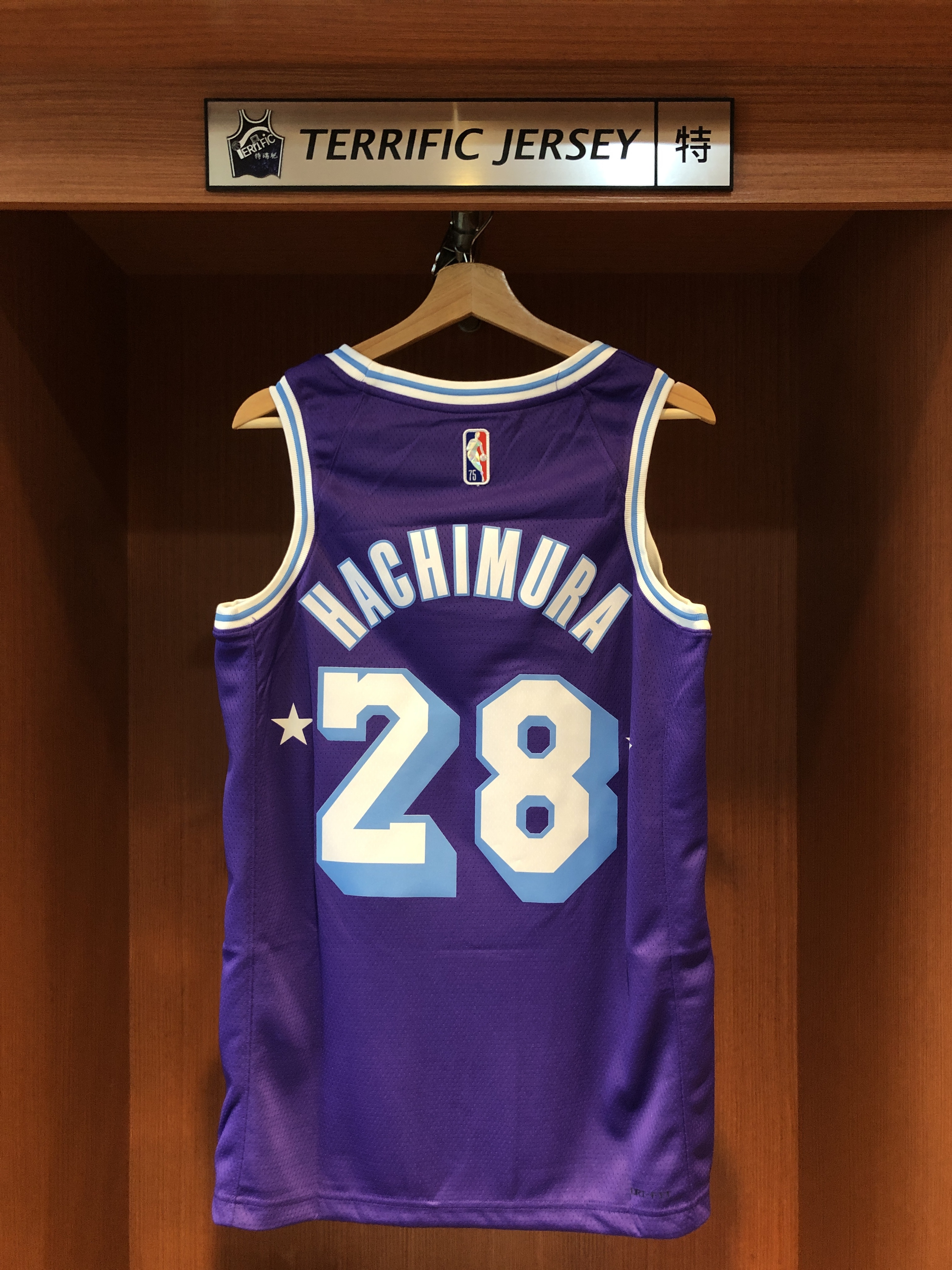 NBA球衣 Rui Hachimura 洛杉磯湖人城市 75周年 鑽石標 City Nike Swingman 球迷版 熱轉印 全新