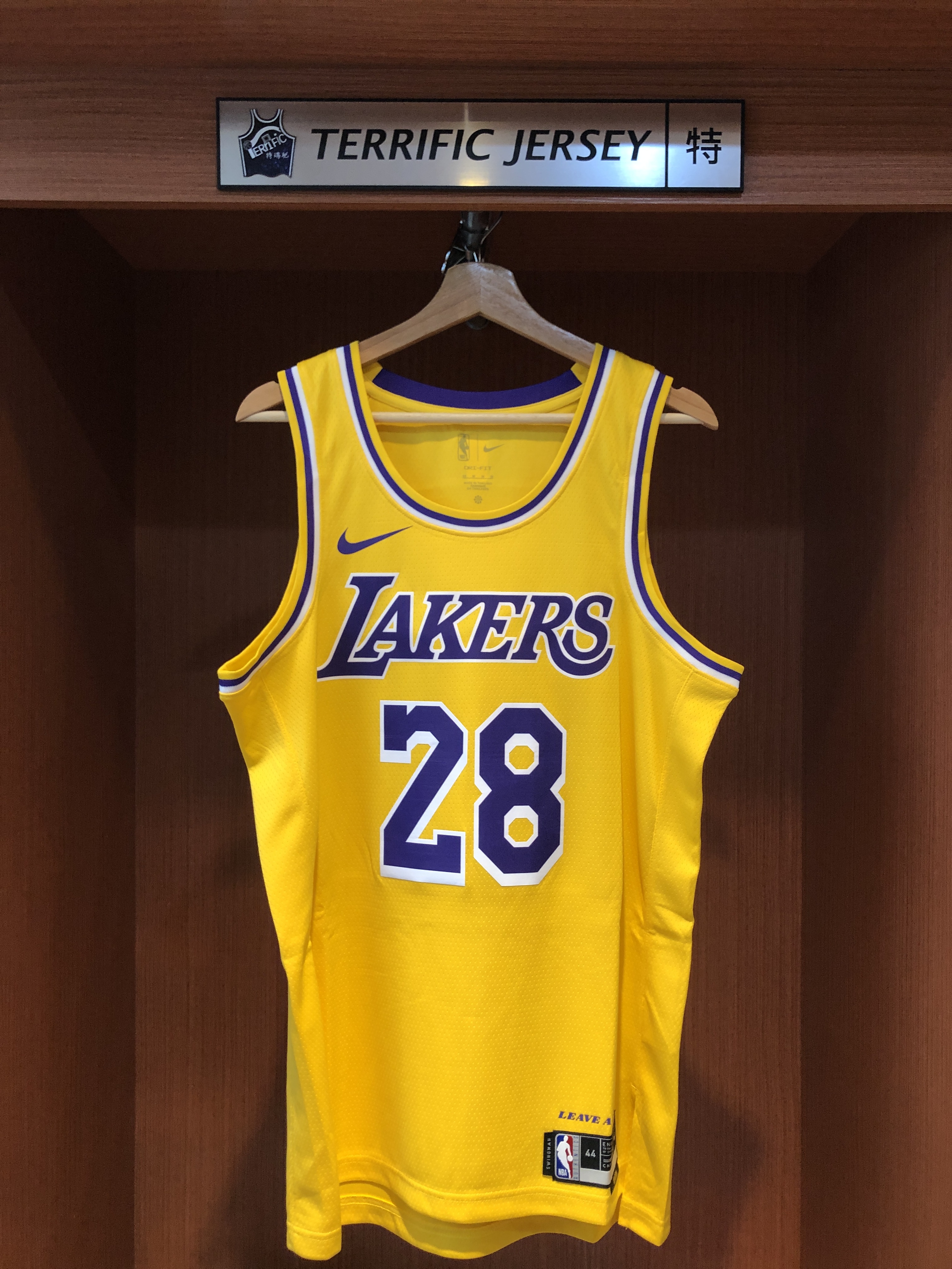 NBA球衣 Rui Hachimura 洛杉磯湖人黃 Icon Nike Swingman 球迷版 熱轉印 全新