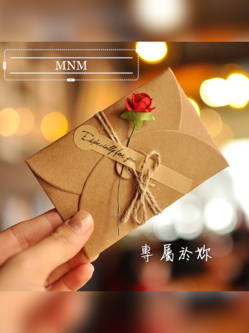 【 限量現貨 】心意💕乾燥花 牛皮紙 信封 卡片