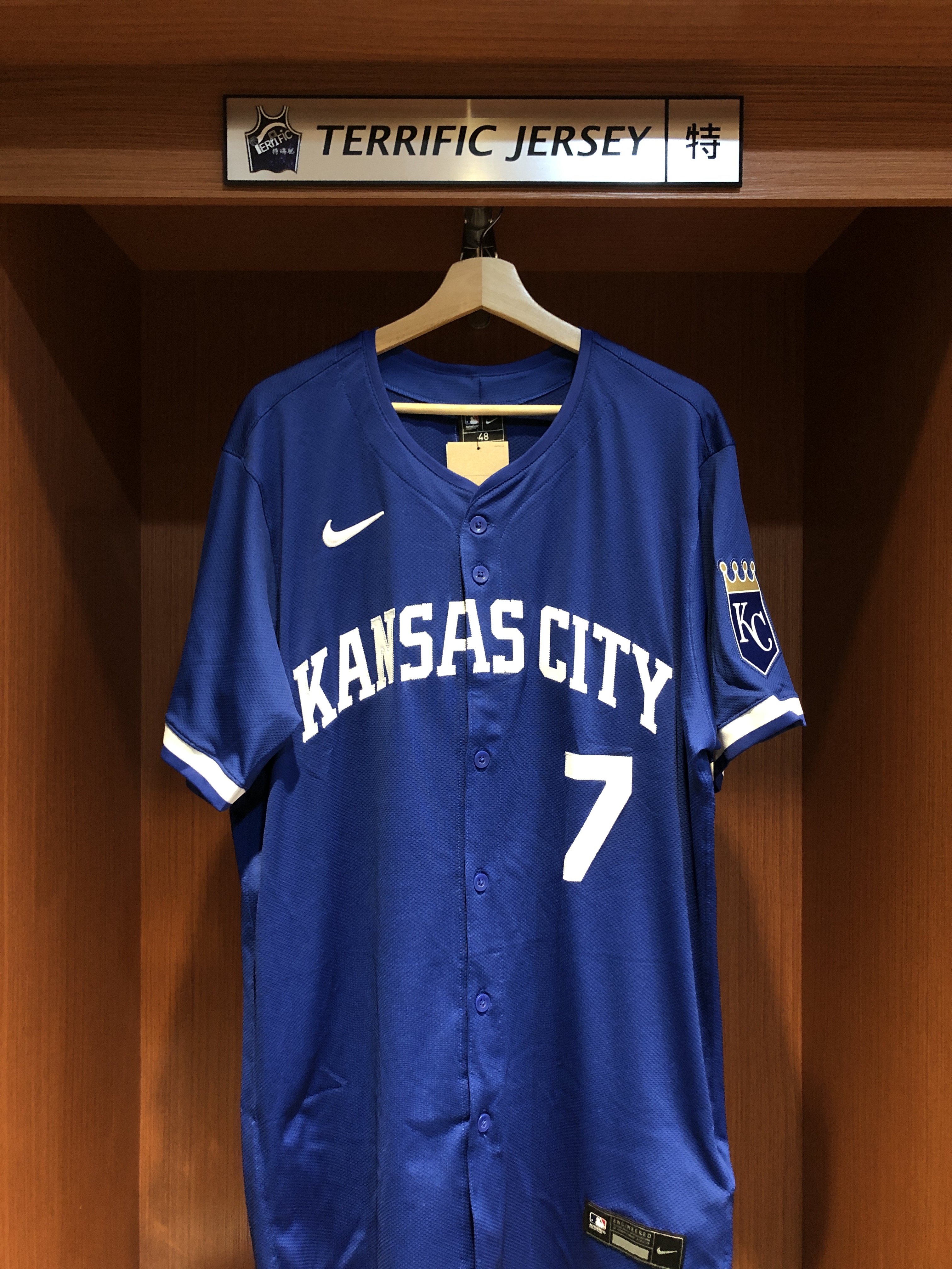 MLB球衣 Bobby Witt Jr. 堪薩斯市皇家藍 Nike Elite Player Name Jersey 球員版 電繡 全新