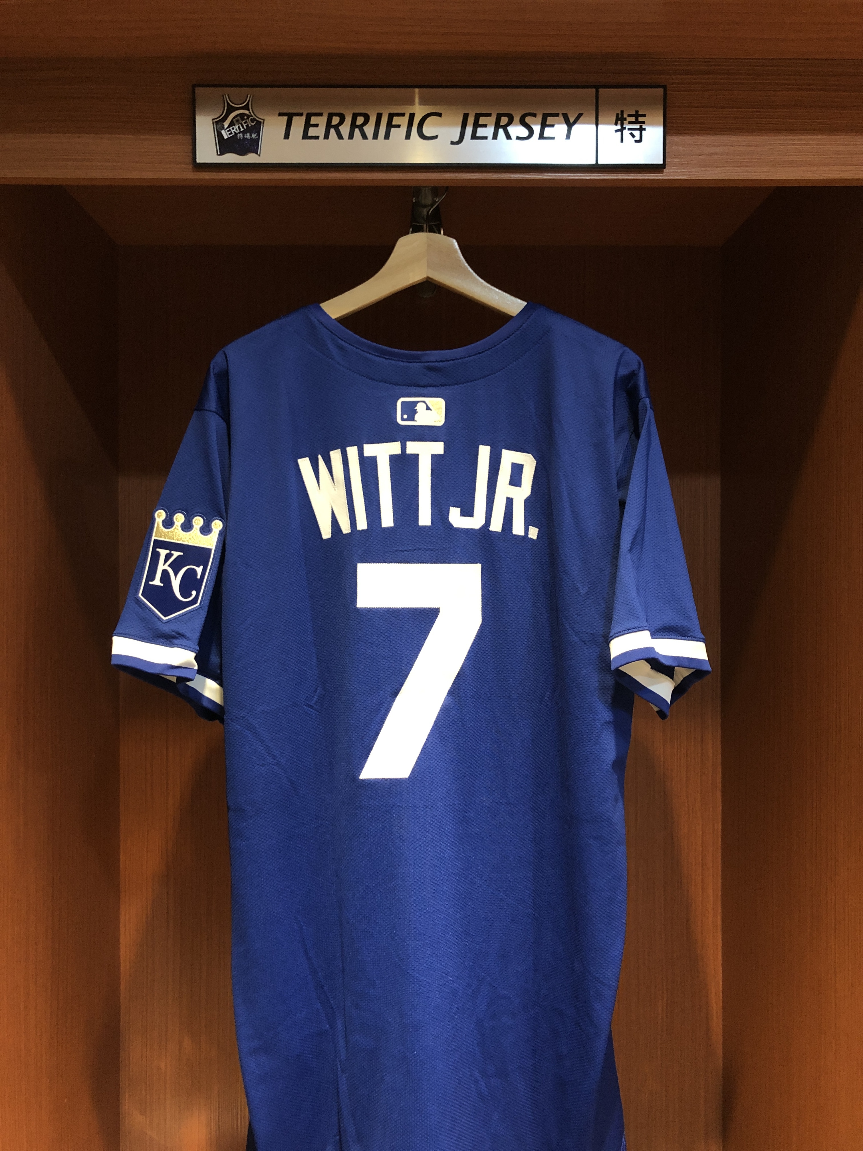 MLB球衣 Bobby Witt Jr. 堪薩斯市皇家藍 Nike Elite Player Name Jersey 球員版 電繡 全新