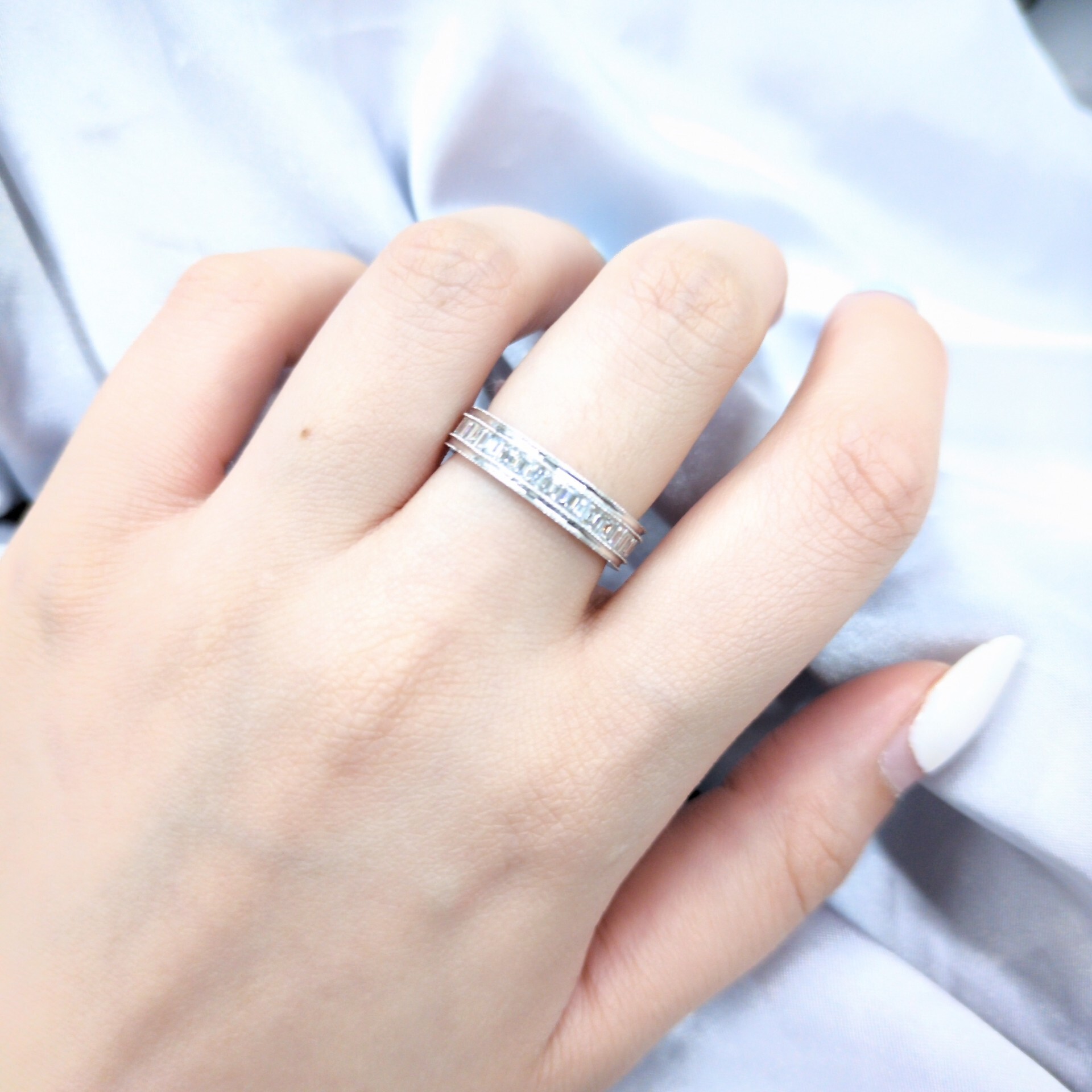 18K White Gold 1.28ct Diamond Eternity Ring