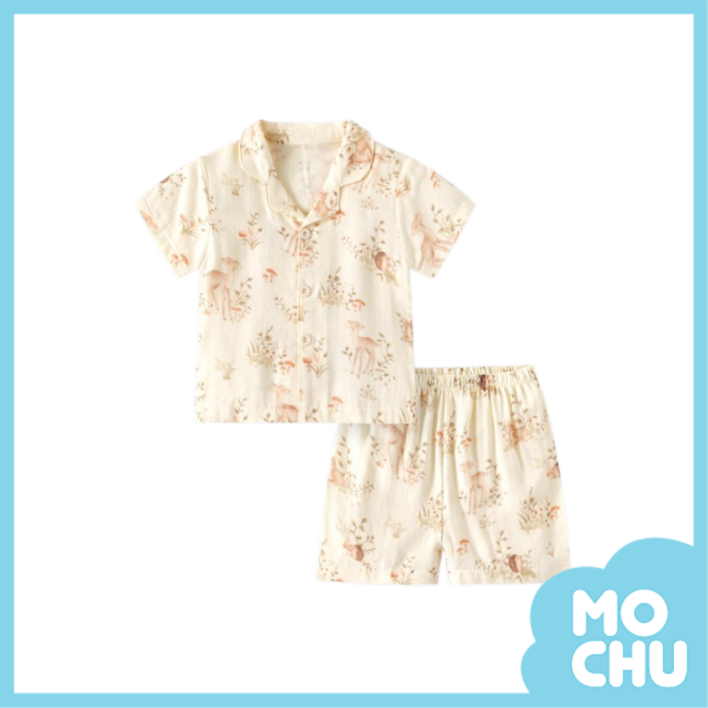 森林小鹿紗布透氣家居套裝