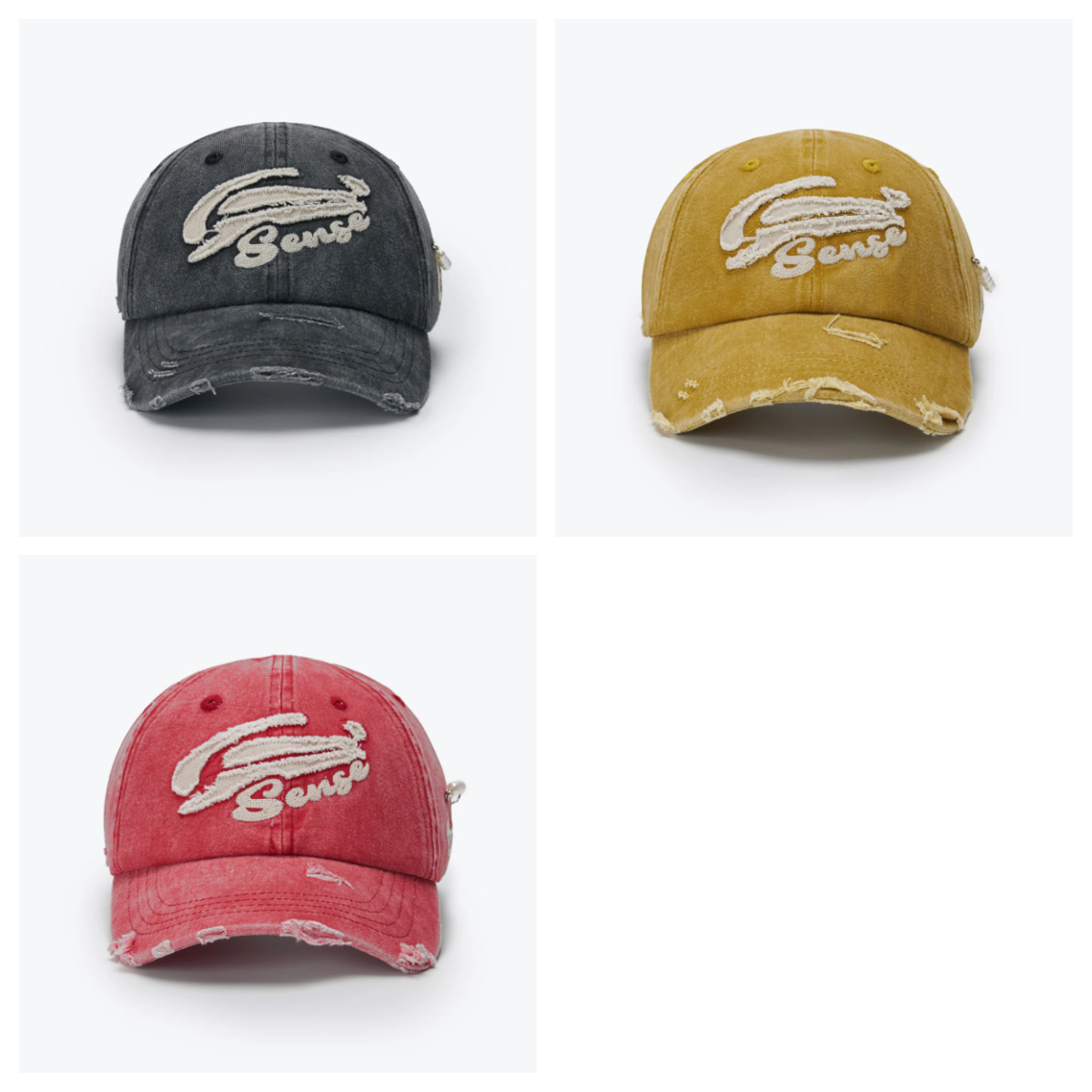 [現貨] Sense OG Logo Washed Quilted Cap (Black , Red , Yellow ) | M25-ACC02