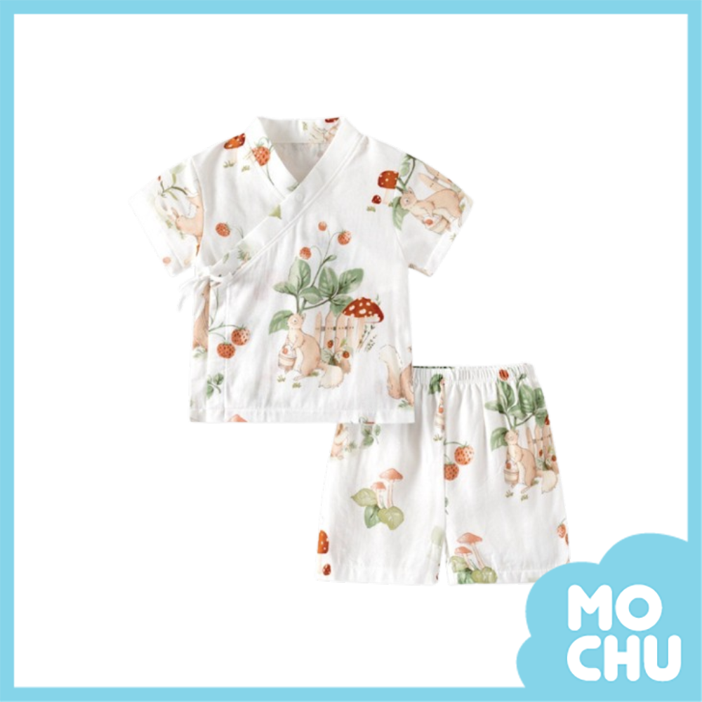 小松鼠斜開綁帶紗布套裝