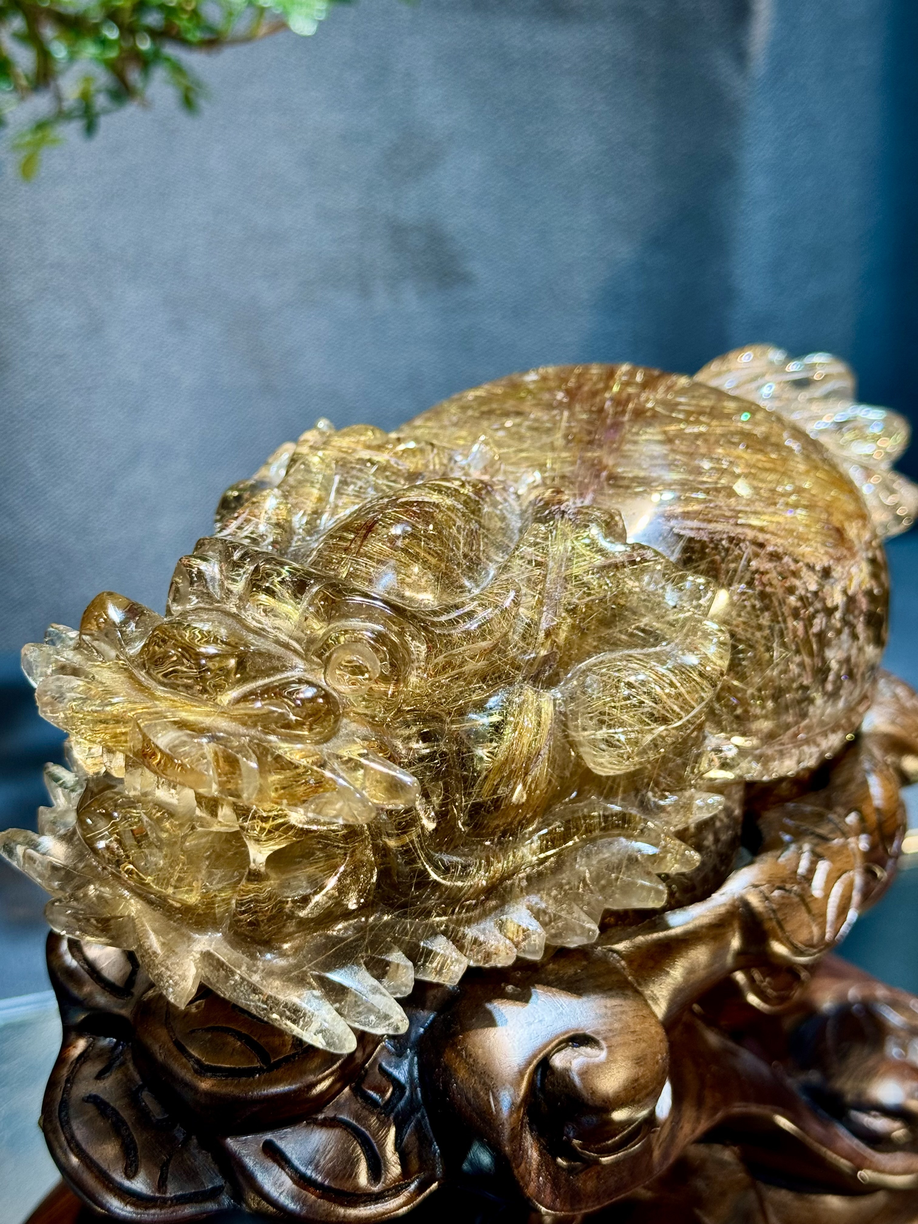 天花板銅髮晶龍龜擺件 5807