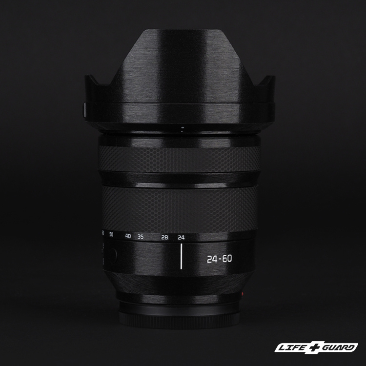 LIFE+GUARD 鏡頭貼膜安裝示意，適用 Panasonic LUMIX S 24-60mm F2.8