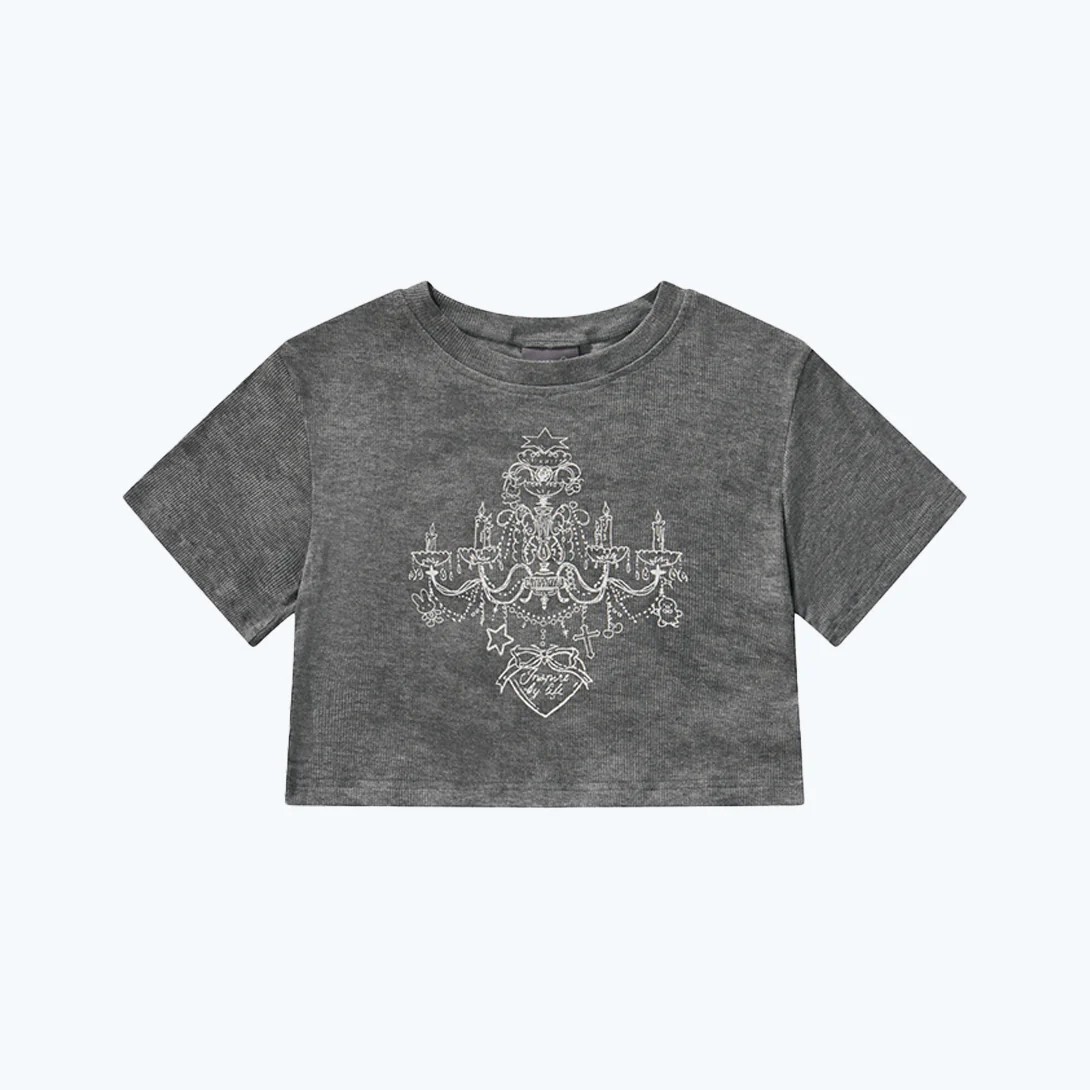 Sense Crystal Chandelier Printed Top 水晶吊燈印花上衣 2色