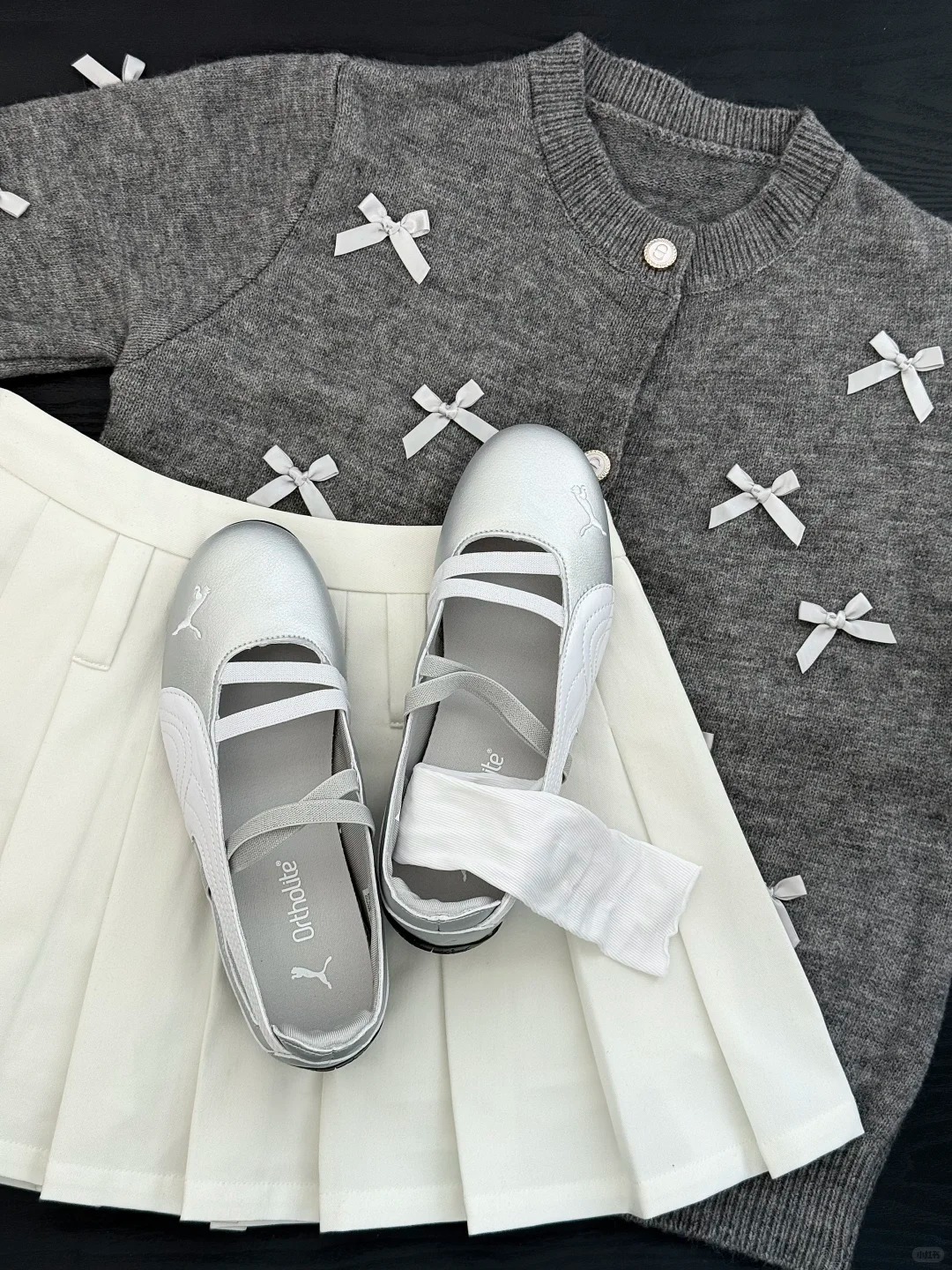 #現貨供應 PUMA SPEEDCAT BALLET METALLIC WNS 銀色 芭蕾鞋 賽車鞋