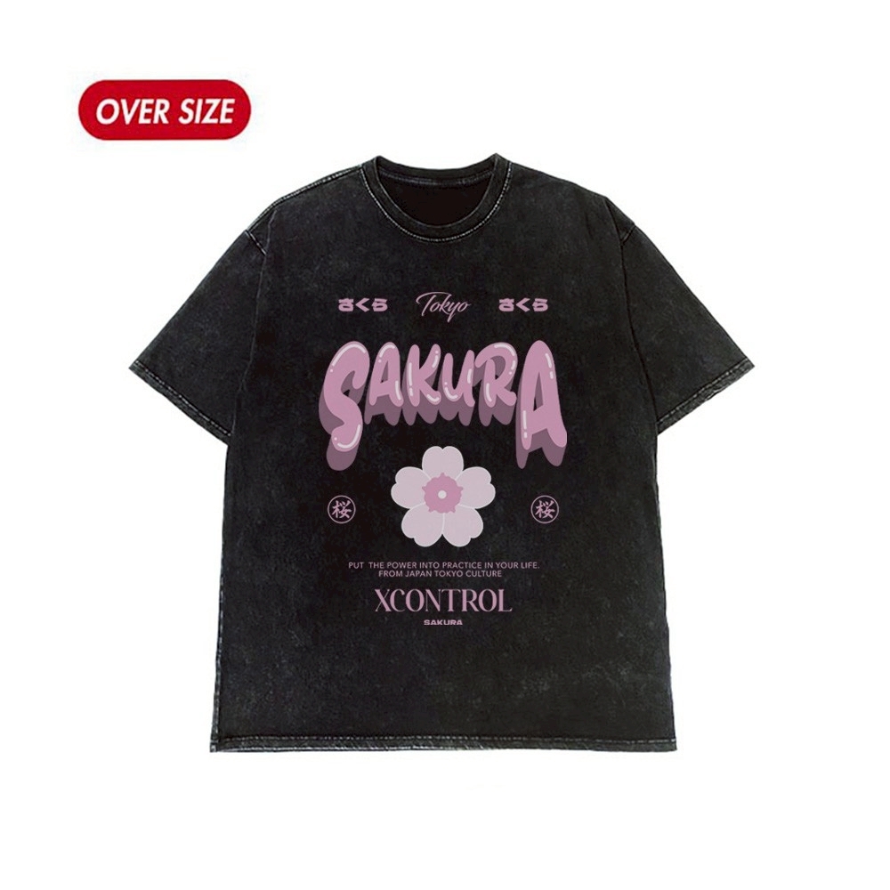 XCTRL 簡約櫻花短T-水洗