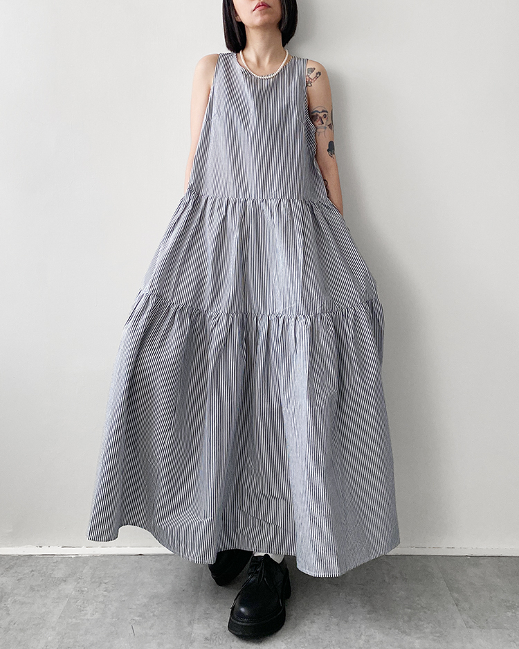 MFD-2748 條紋拼接洋裝