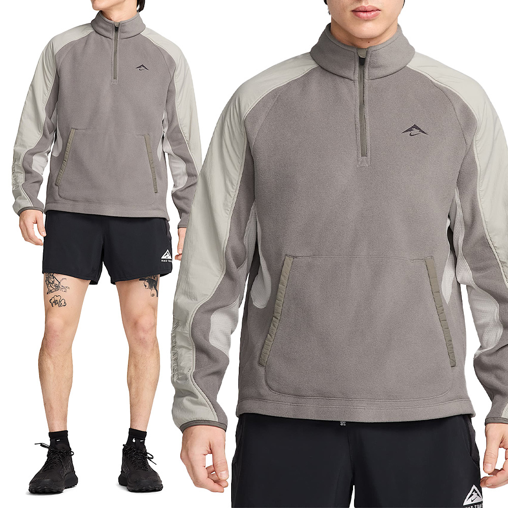 Nike Polartec Trail FLC 男款 棕色 運動 休閒 搖粒絨 高領 開襟 外套 FV9964-289