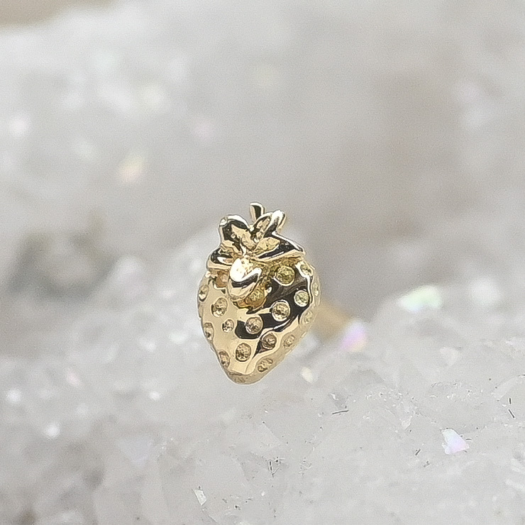 18K Strawberry Earring