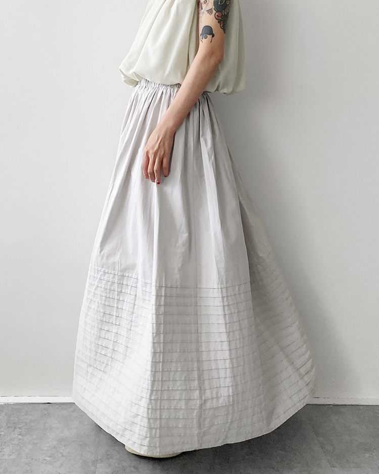 MFS-2746 褶飾鬆緊長裙