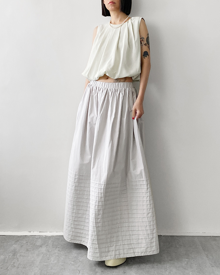 MFS-2746 褶飾鬆緊長裙