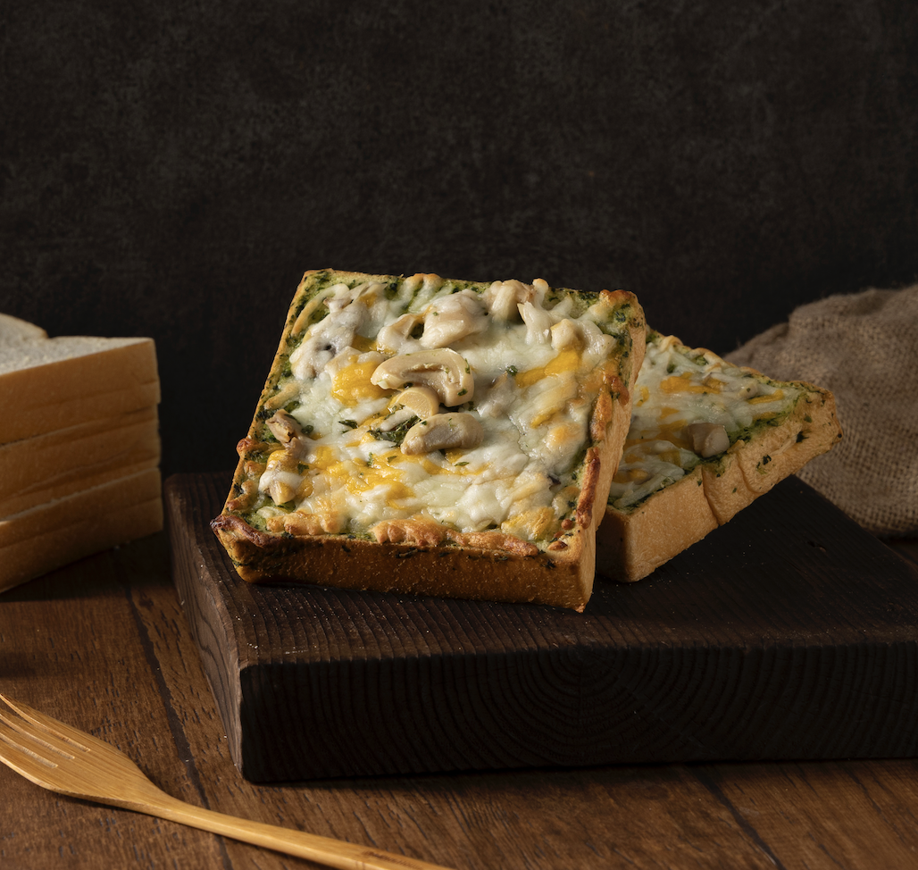 青醬蘑菇 生吐司厚片