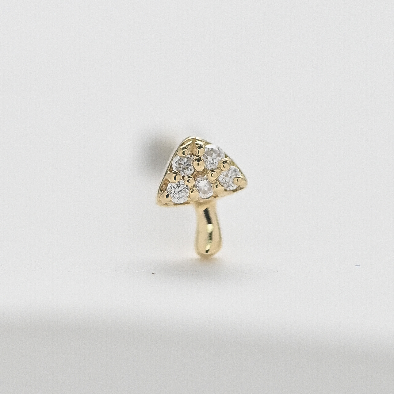 18K Super Mushroom Diamond Earring