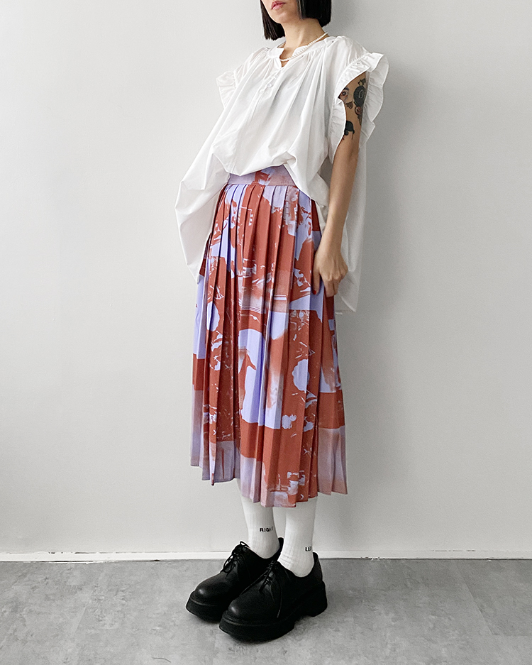 MFS-2736 印花百褶長裙