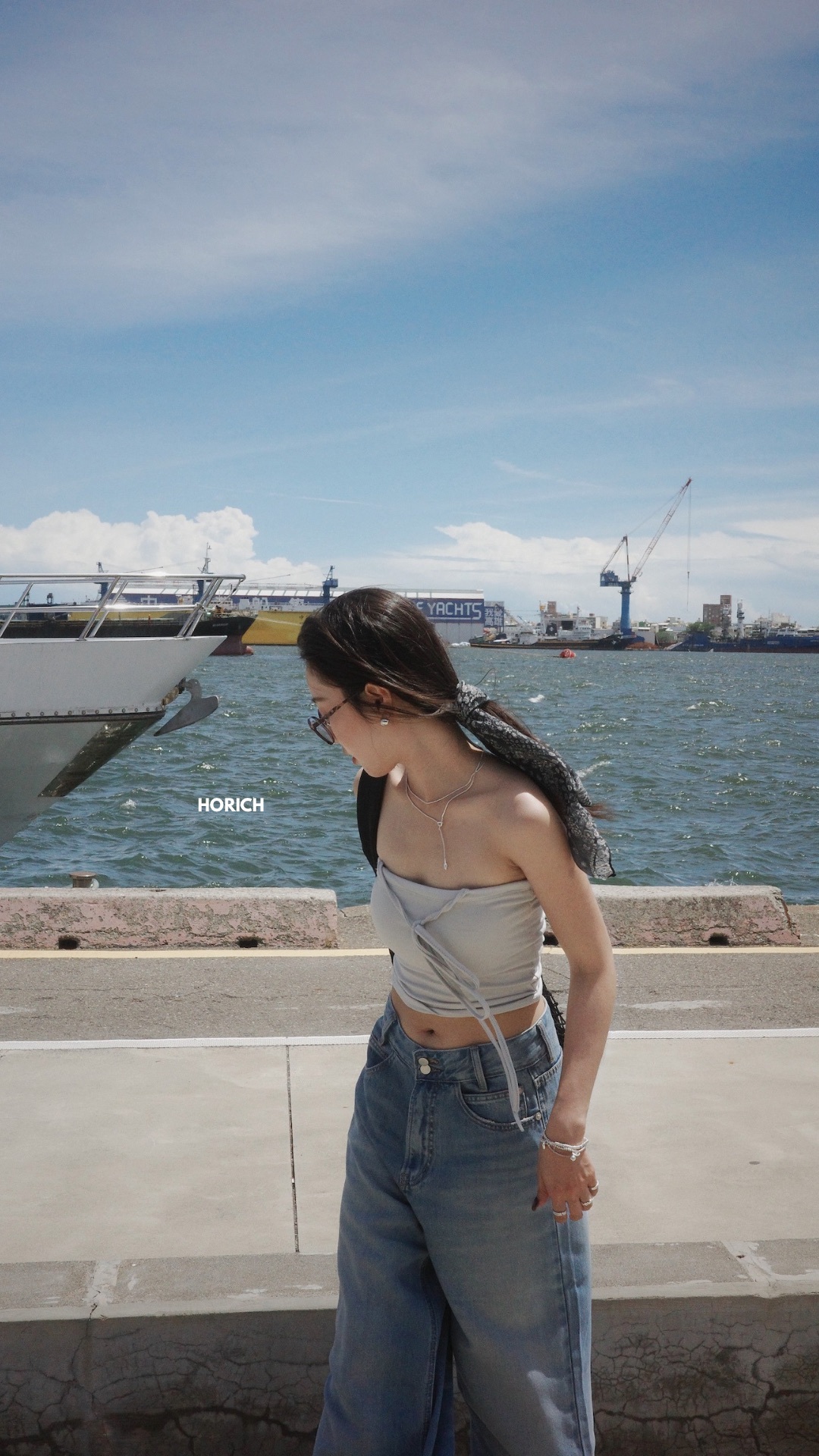 𝗝𝘂𝗻.𝟮𝟳 /010-綁帶胸墊背心(4色)-淡青色