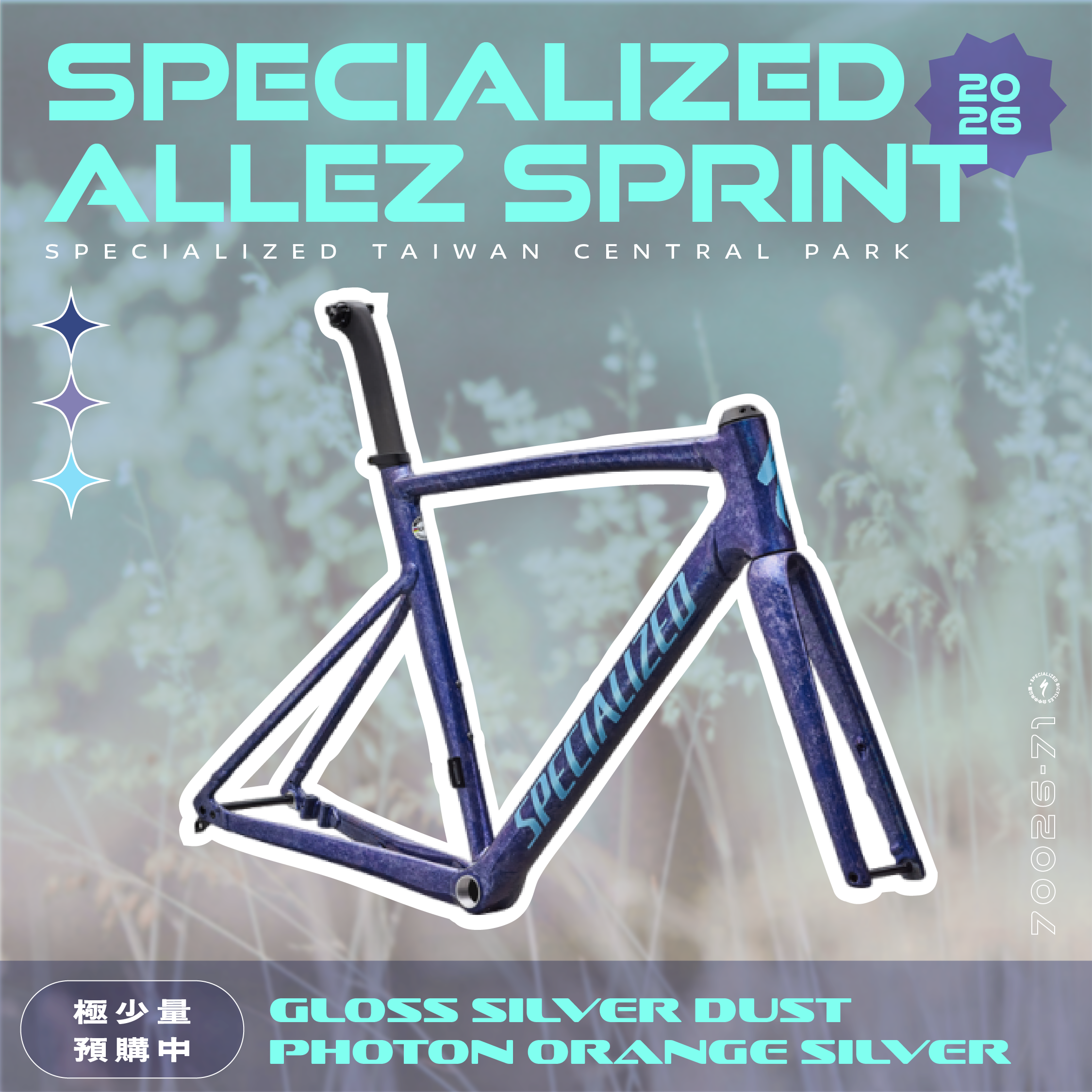 新色【Specialized】Allez Sprint 車架組 / 金屬冰川藍